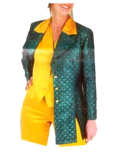 Brokatjacke türkis Gr. 38 Sonderangebot